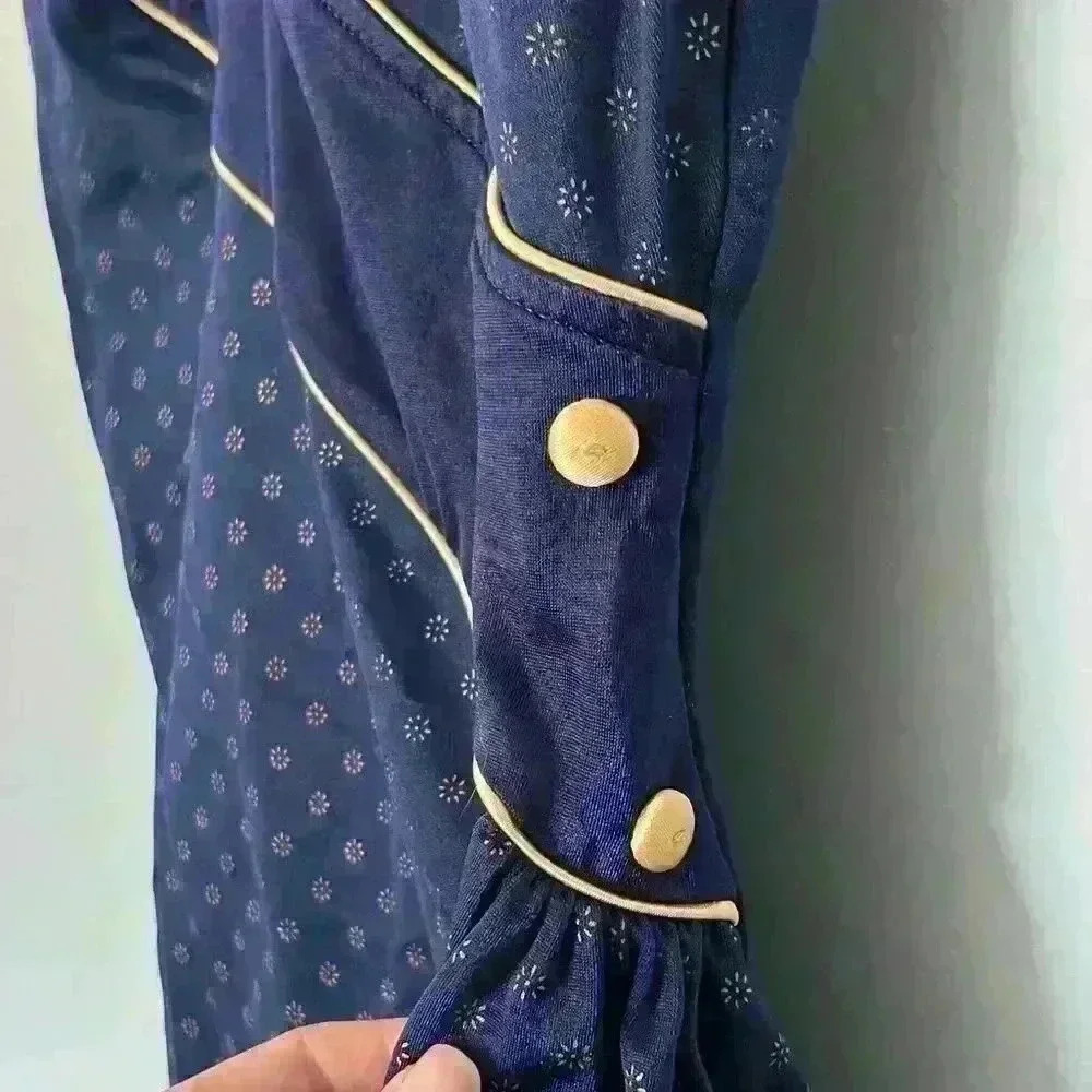 Women's Vintage 1970's Longitude One Piece Blue Bathing Suit Union Made USA 14T - Picture 5 of 8